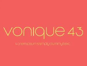 Vonique 43 Typeface font