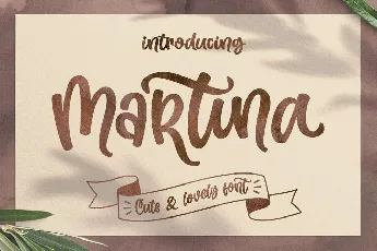 Martina Cute and Lovely font