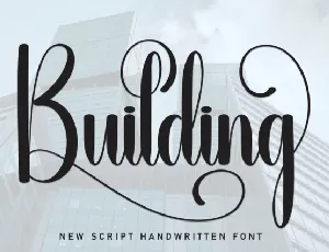 Building Script Typeface font