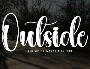 Outside Brush font