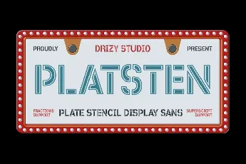 Platsten font