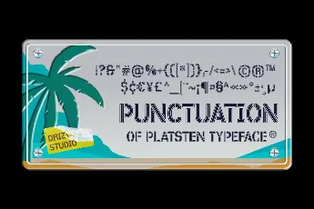 Platsten font