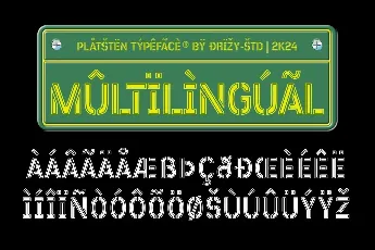 Platsten font