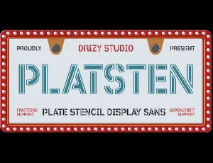 Platsten font