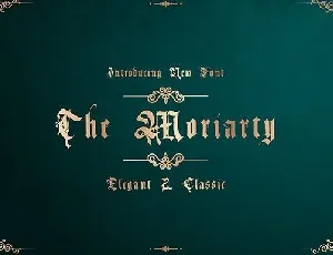 The Moriarty-Demo font