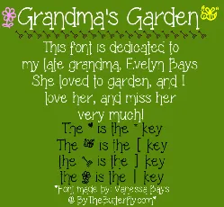 Grandma's Garden font