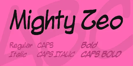 Mighty Zeo font