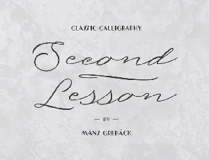 Second Lesson font