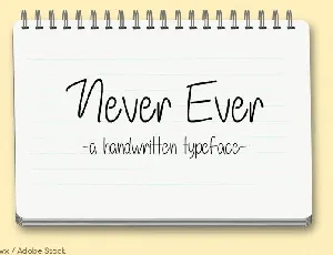 Never Ever font