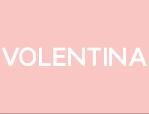 Volentina font