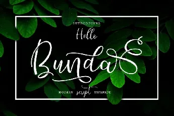 Hello Bunda Script font