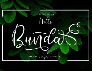 Hello Bunda Script font