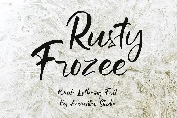 Rusty Frozee font