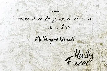 Rusty Frozee font