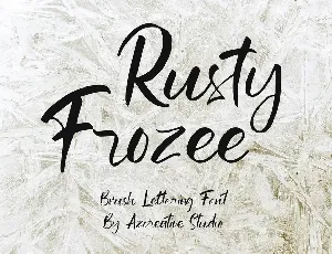 Rusty Frozee font
