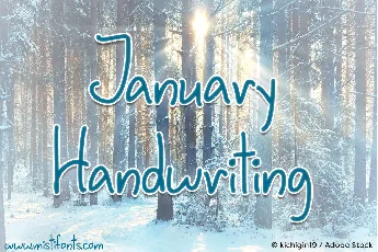 January Handwriting font