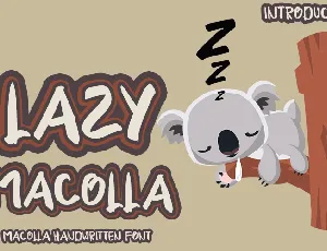 Lazy Macolla font