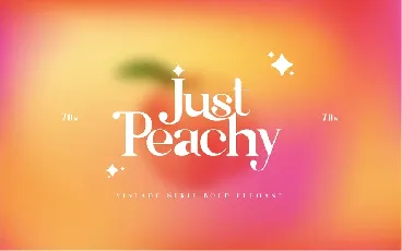 Just Peachy Serif font