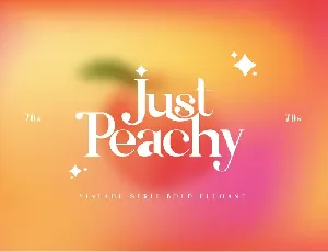 Just Peachy Serif font