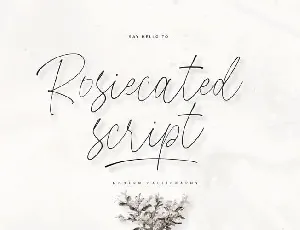 Rosiecated Script font