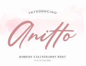 Anitto Calligraphy font