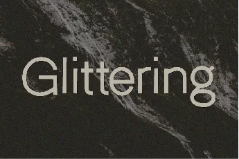 Glittering font