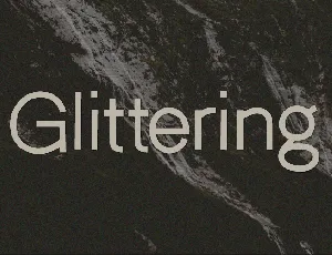 Glittering font