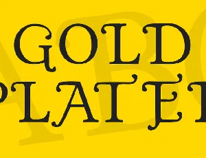 Gold Plated font