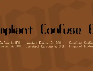 Compliant Confuse BRK font