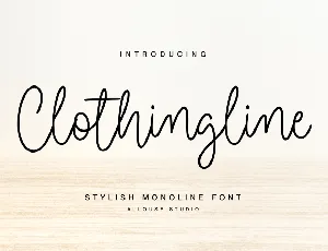 Clothingline font