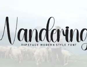 Wandering Script font
