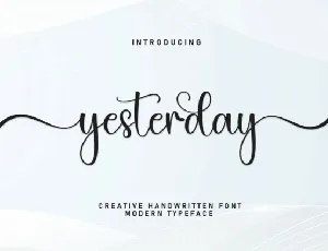 Yesterday Script Typeface font