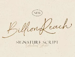 Billion Reach Signature Script font