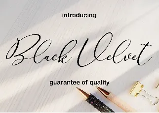 Black Velvet font