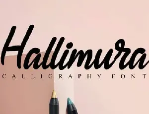 Hallimura Script font