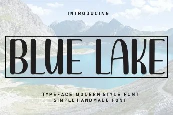 Blue Lake Display font