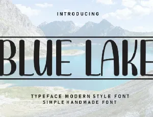 Blue Lake Display font