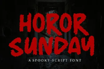 Horor Sunday Display font