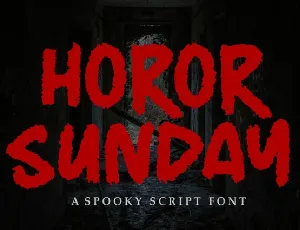 Horor Sunday Display font