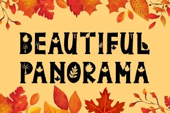 Autumn Scenery Display font