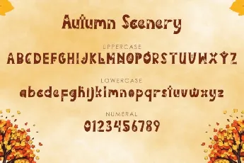 Autumn Scenery Display font