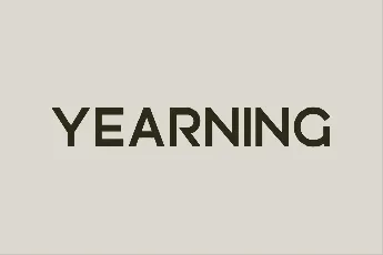 Yearning font