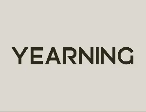 Yearning font