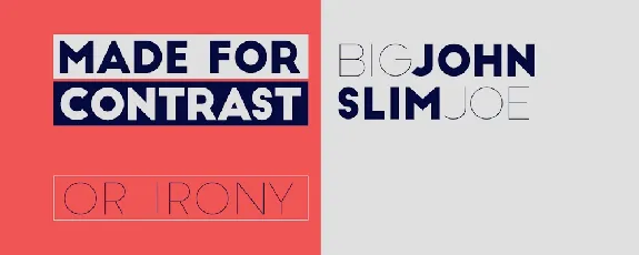 Big John / Slim Joe Free font