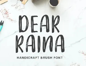 DEAR RAINA font