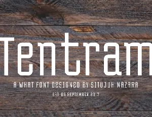 Tentram font