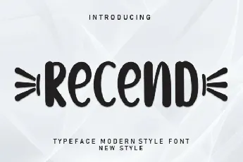 Recend Display font