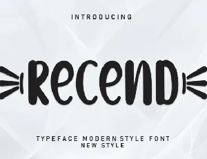 Recend Display font