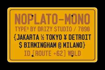 Noplato Demo font