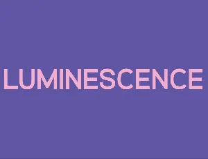 Luminescence font